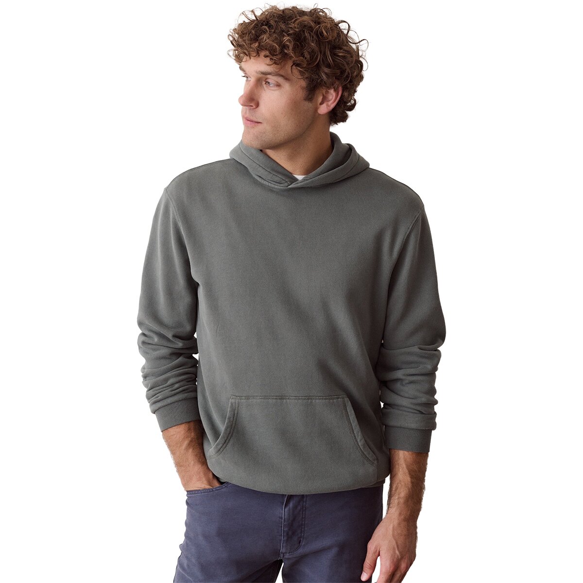Image of Marine Layer Relaxed Cloud 9 Fleece Hoodie - Men's Balsam Green, L