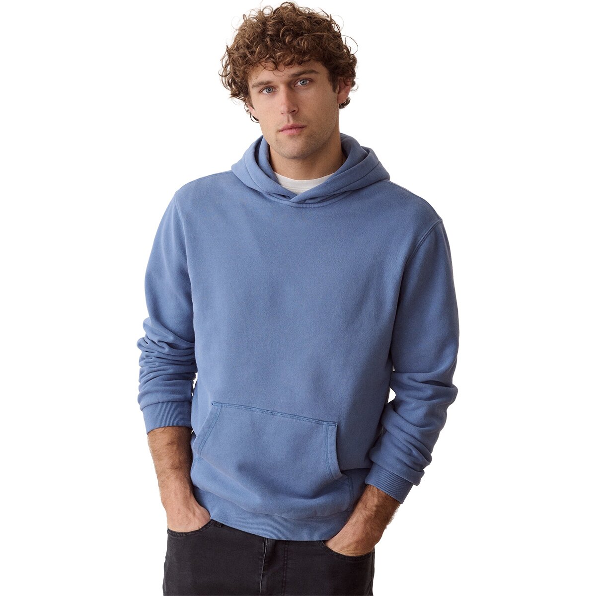 Image of Marine Layer Relaxed Cloud 9 Fleece Hoodie - Men's Copen Blue, S