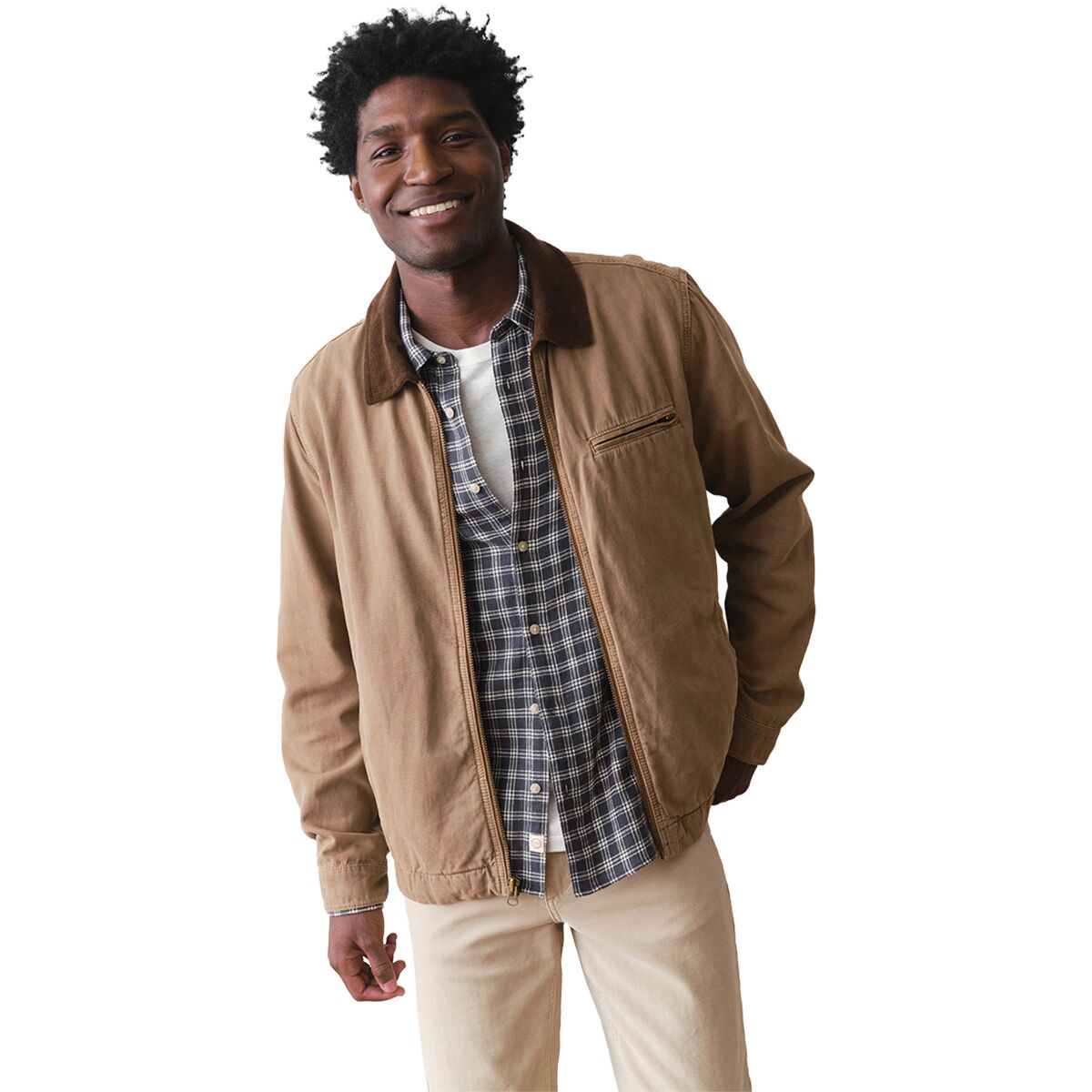 Image of Marine Layer Canvas Barn Jacket - Men's Cocoa Mocha, S