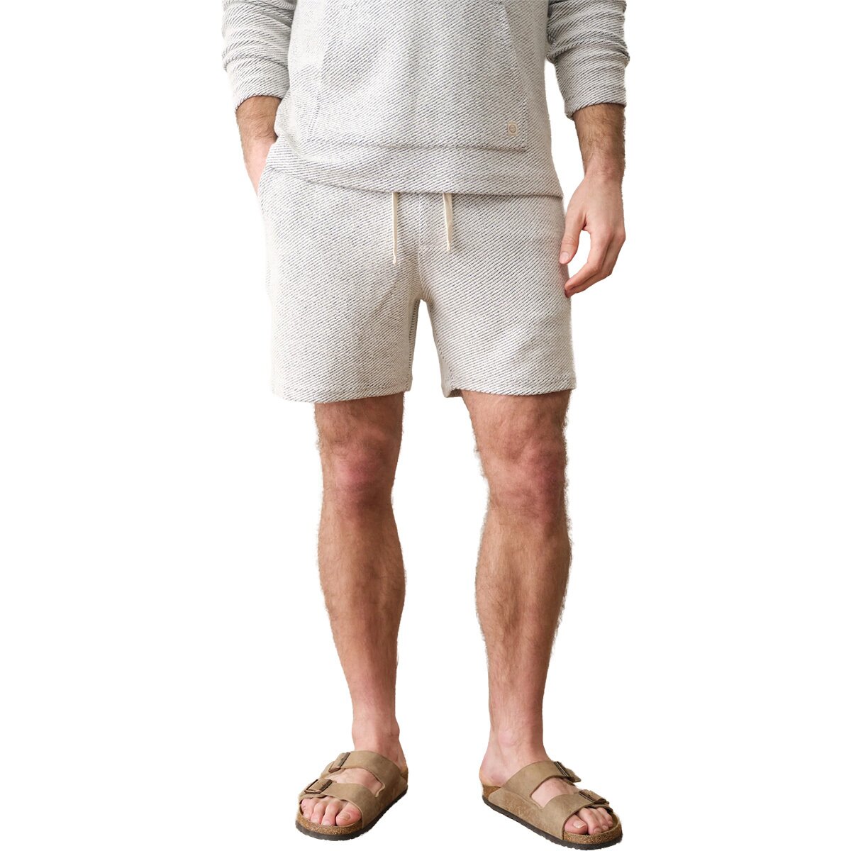 Image of Marine Layer Portola Beach 6in Short - Men's White/Navy, M
