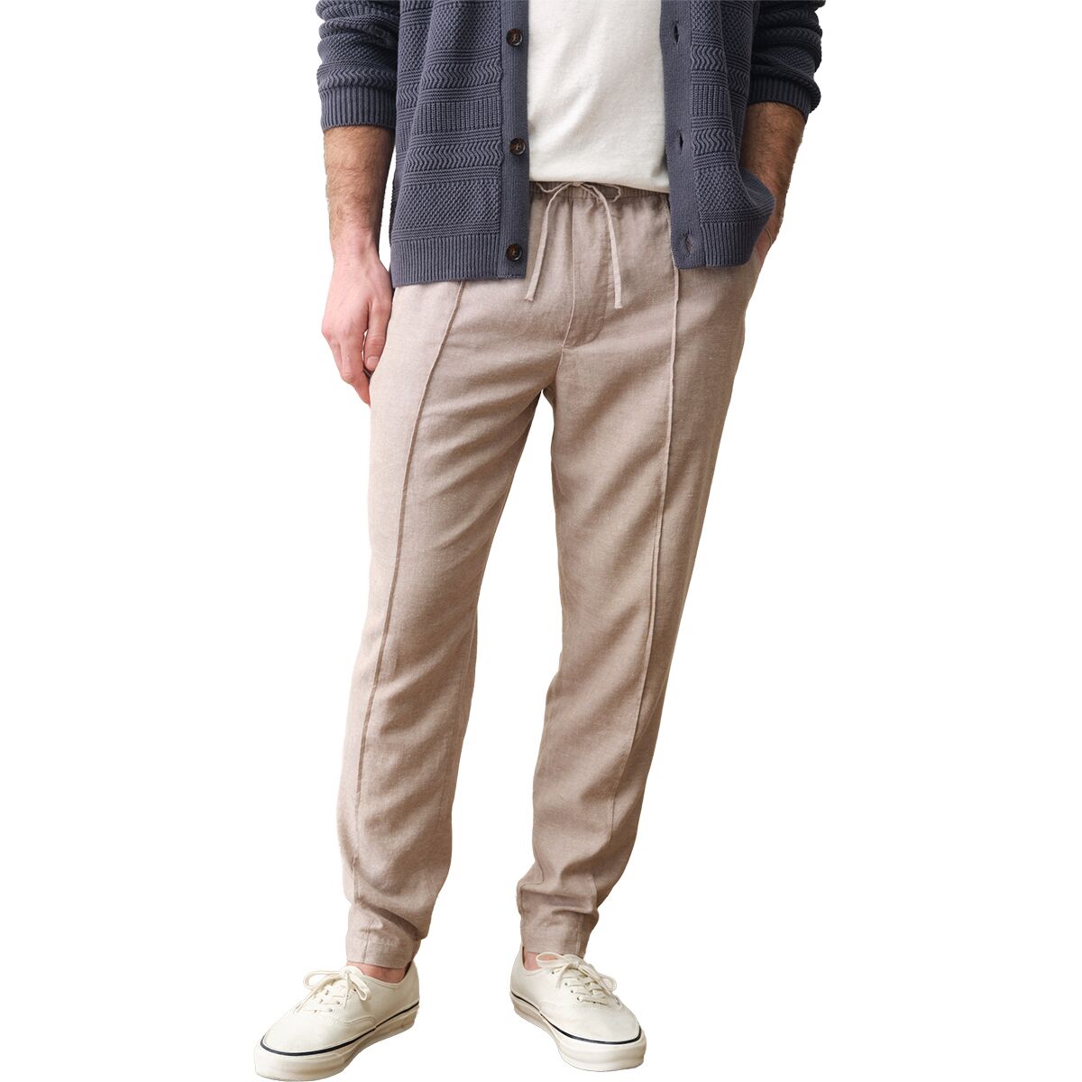 Image of Marine Layer Saturday Hemp Jogger - Slim Straight - Men's Taupe, XXL