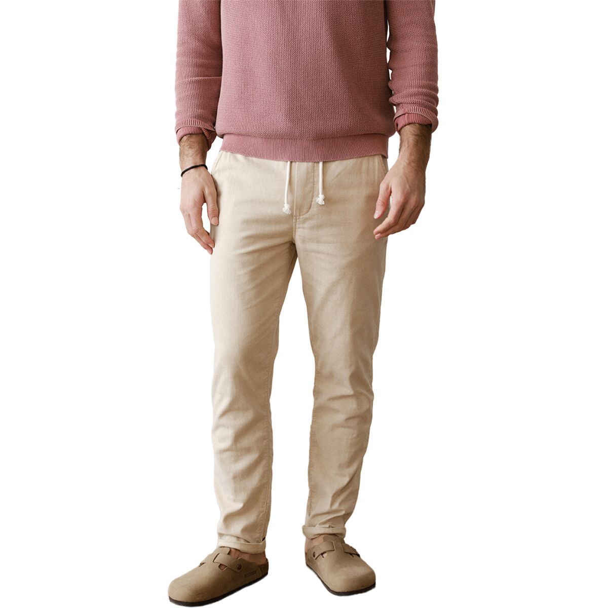 Image of Marine Layer Saturday Stretch Beach Athletic Fit Pant - Men's Fog, XL