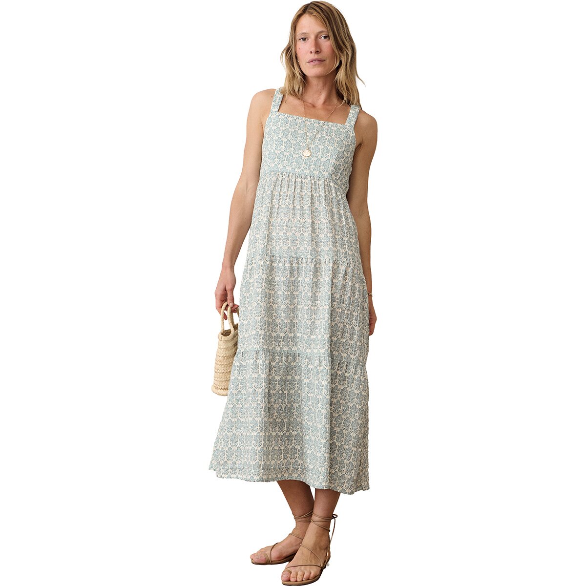 Marine Layer Marine Layer Skye Midi Dress - Women's Mediterranea Block Print, L
