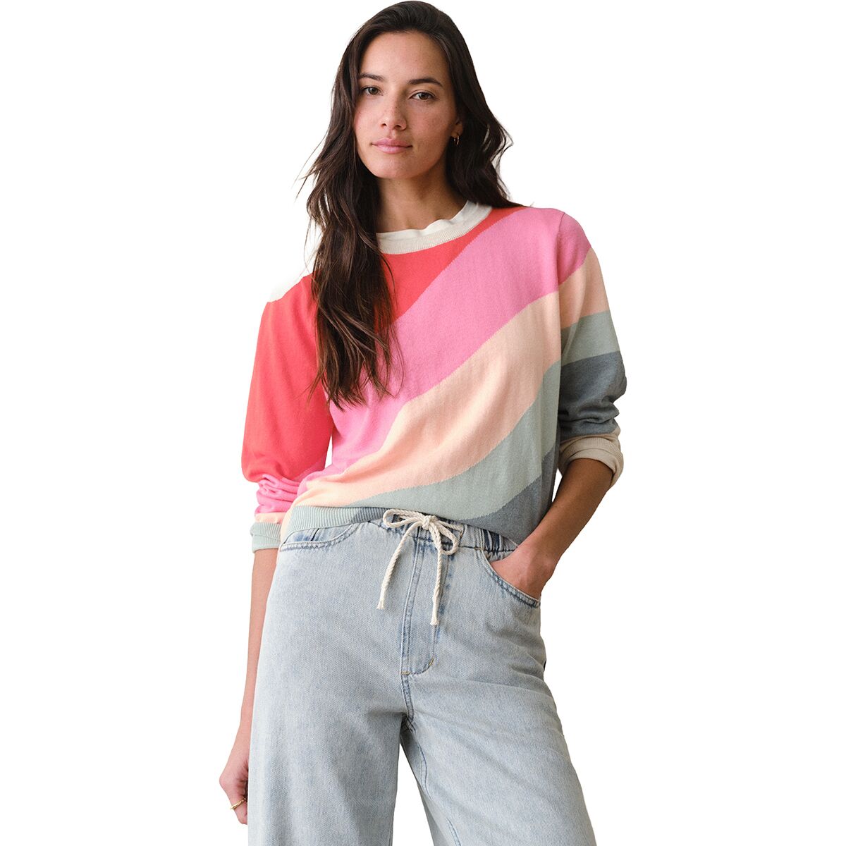 Image of Marine Layer Wave Icon Sweater - Women's Wave, L