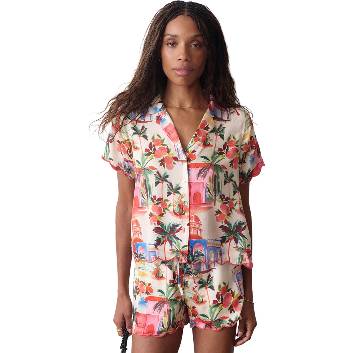 Image of Marine Layer Paloma Resort Shirt - Women's Fruit City, XS