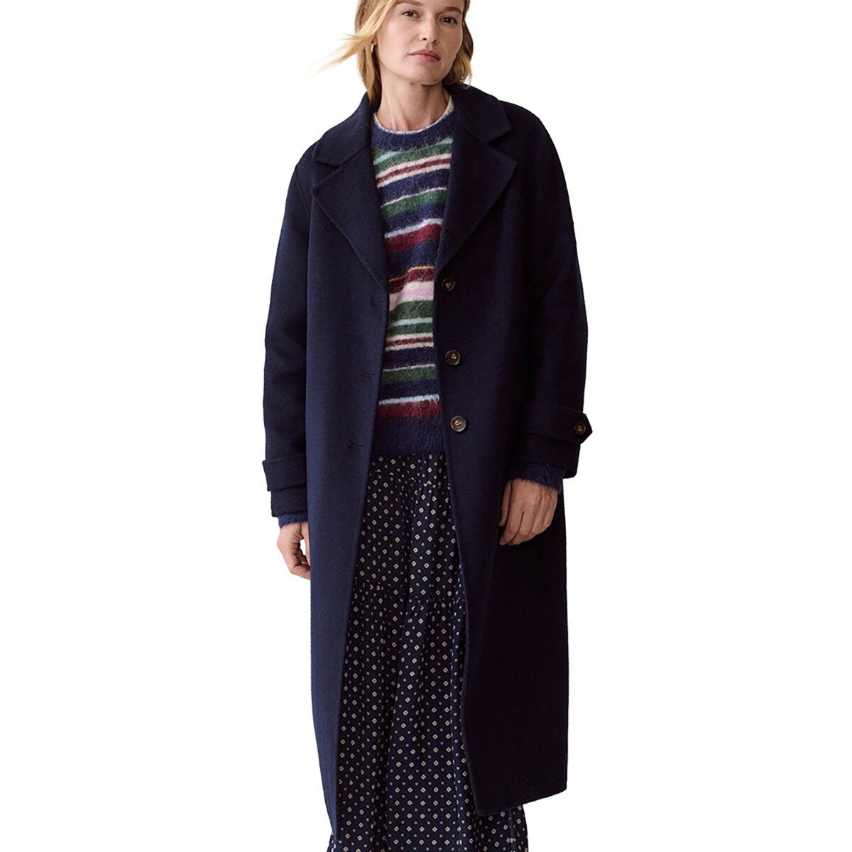 Marine Layer Colette Wool Topcoat - Women's Navy Heather, XS