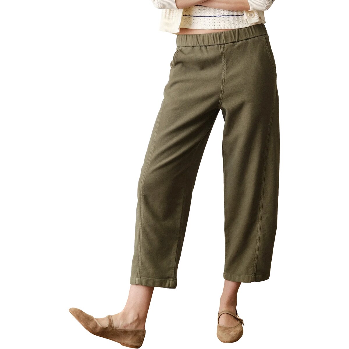 Image of Marine Layer Piper Pull-On Barrel Pant - Women's Dusty Olive, XL