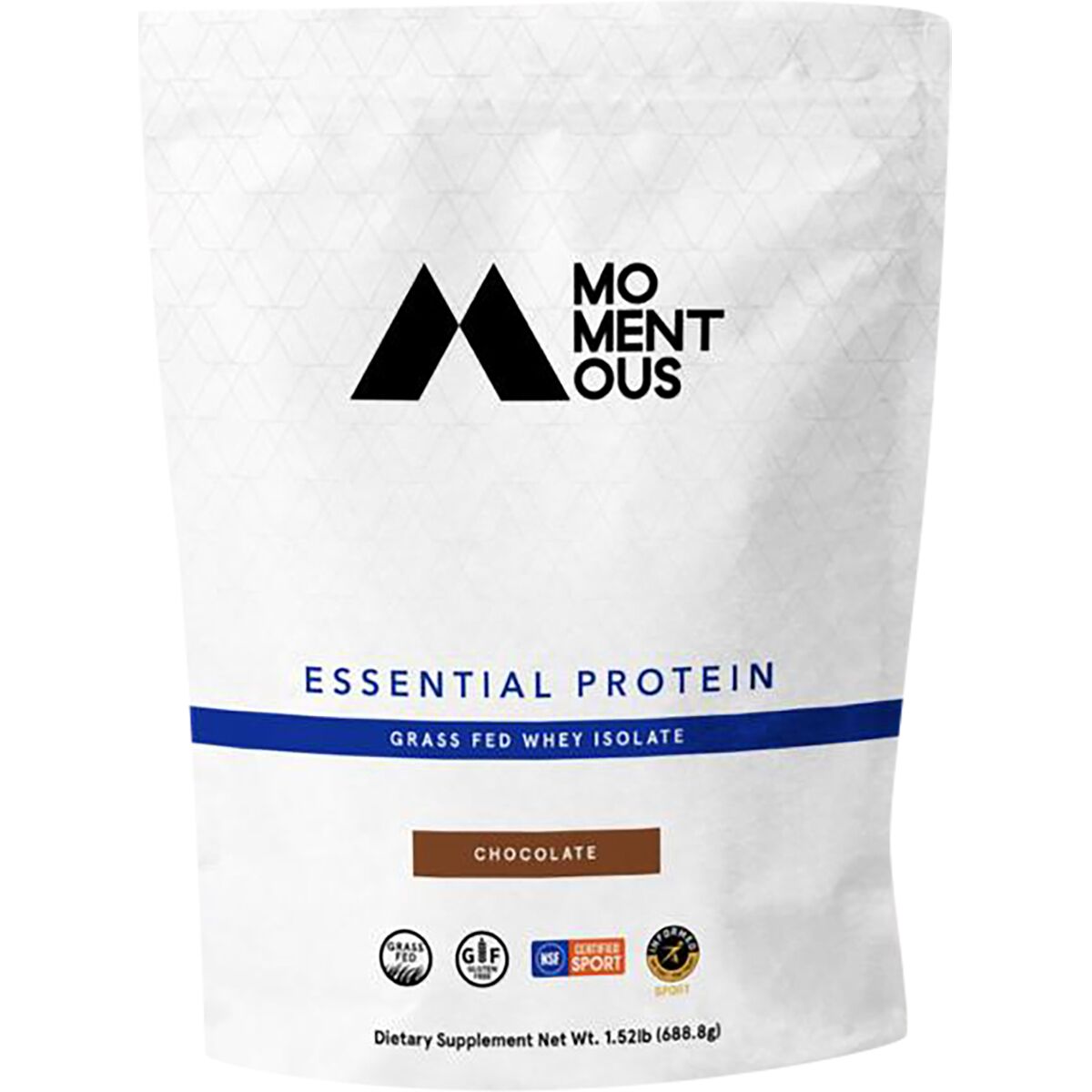 Momentous Momentous Essential Grass-Fed Whey Protein Chocolate, 24 Serving Canister
