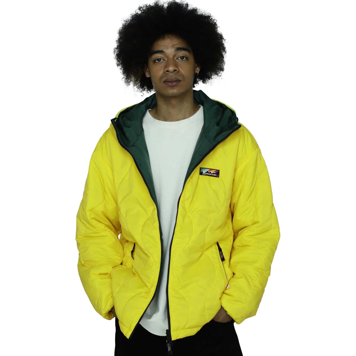 Manastash Manastash Y2K Reversible Hooded Jacket - Men's Yellow, M