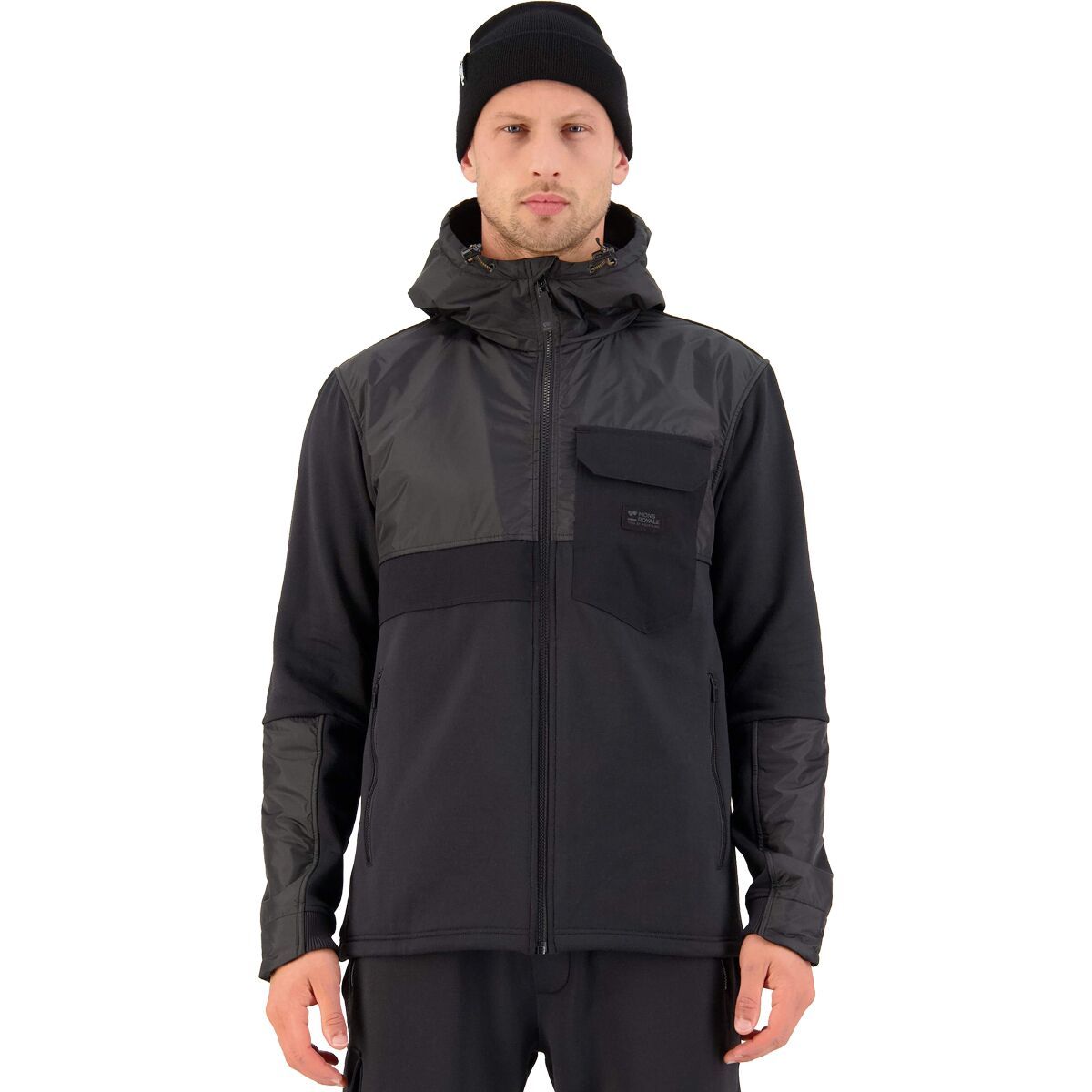 Mons Royale Decade Merino Fleece Hoody - Men's Black II, L