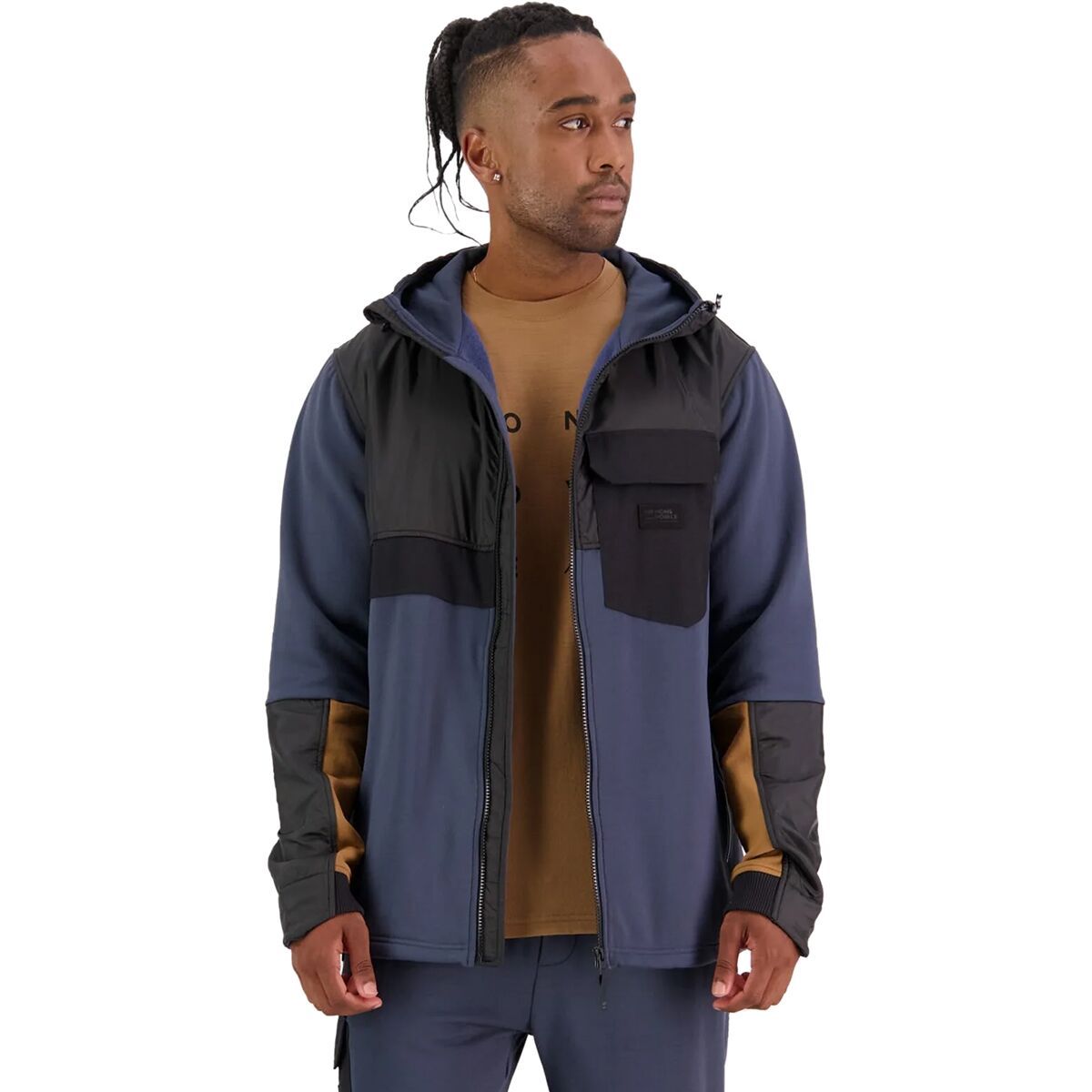 Mons Royale Decade Merino Fleece Hoody - Men's Midnight/Black, L