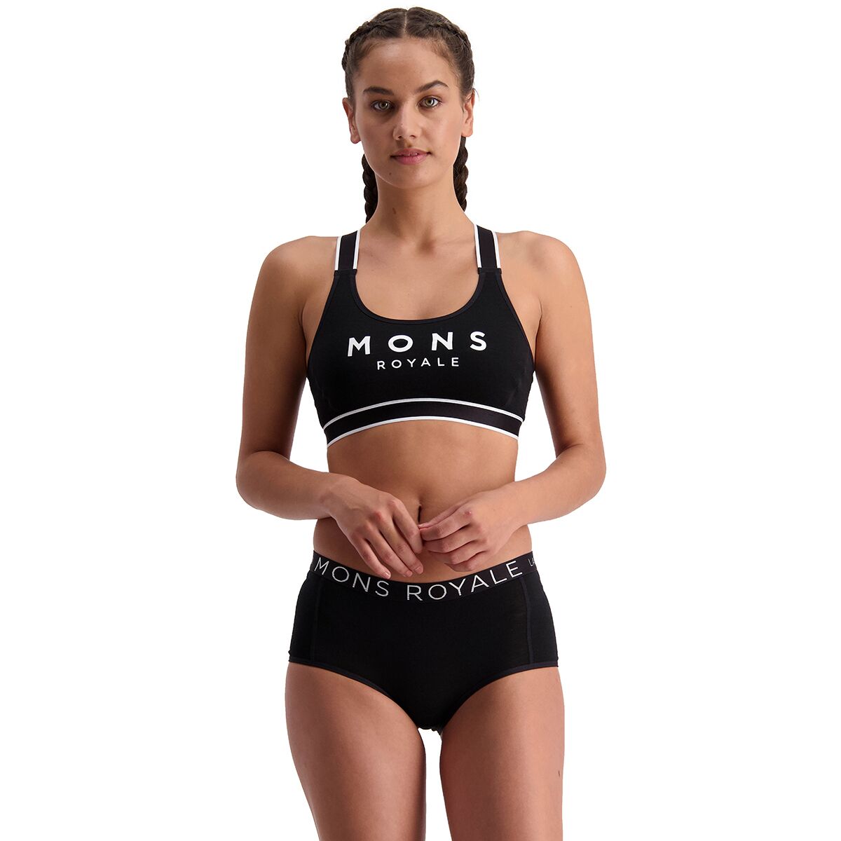 Image of Mons Royale Stella X-Back Sports Bra - Women's Black2, L