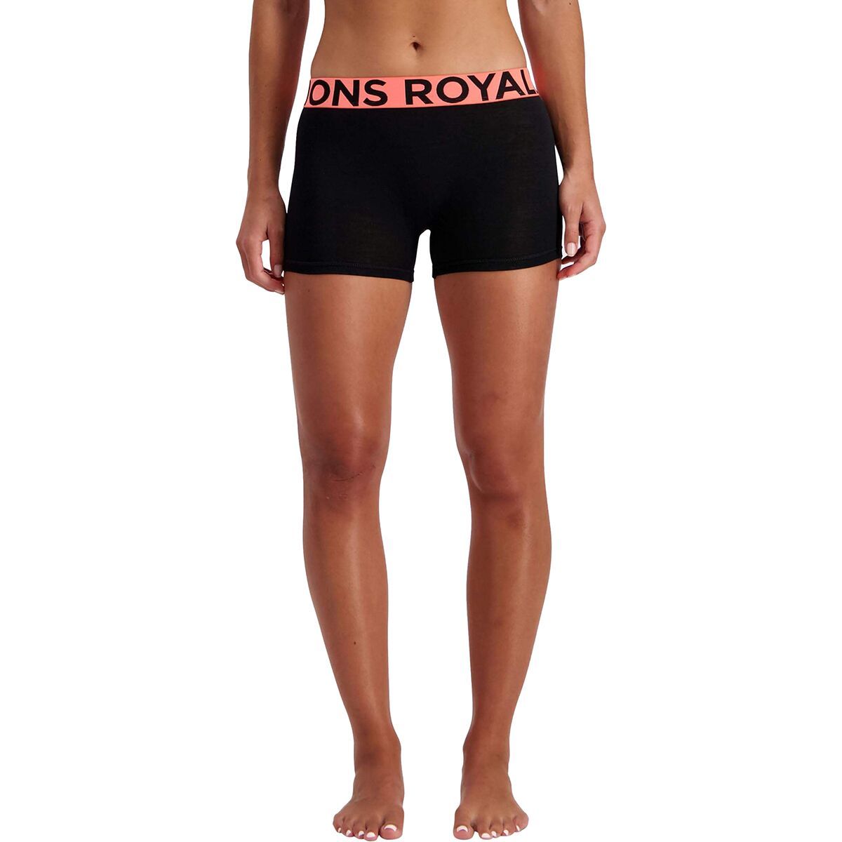 Mons Royale Hannah Hot Pant Underwear - Women's Black/Coral, M
