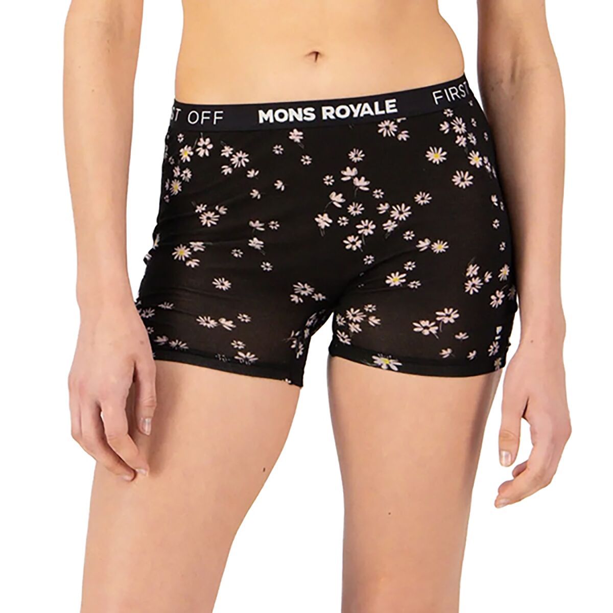 Image of Mons Royale Hannah Hot Pant Underwear - Women's Black Daisy, XL