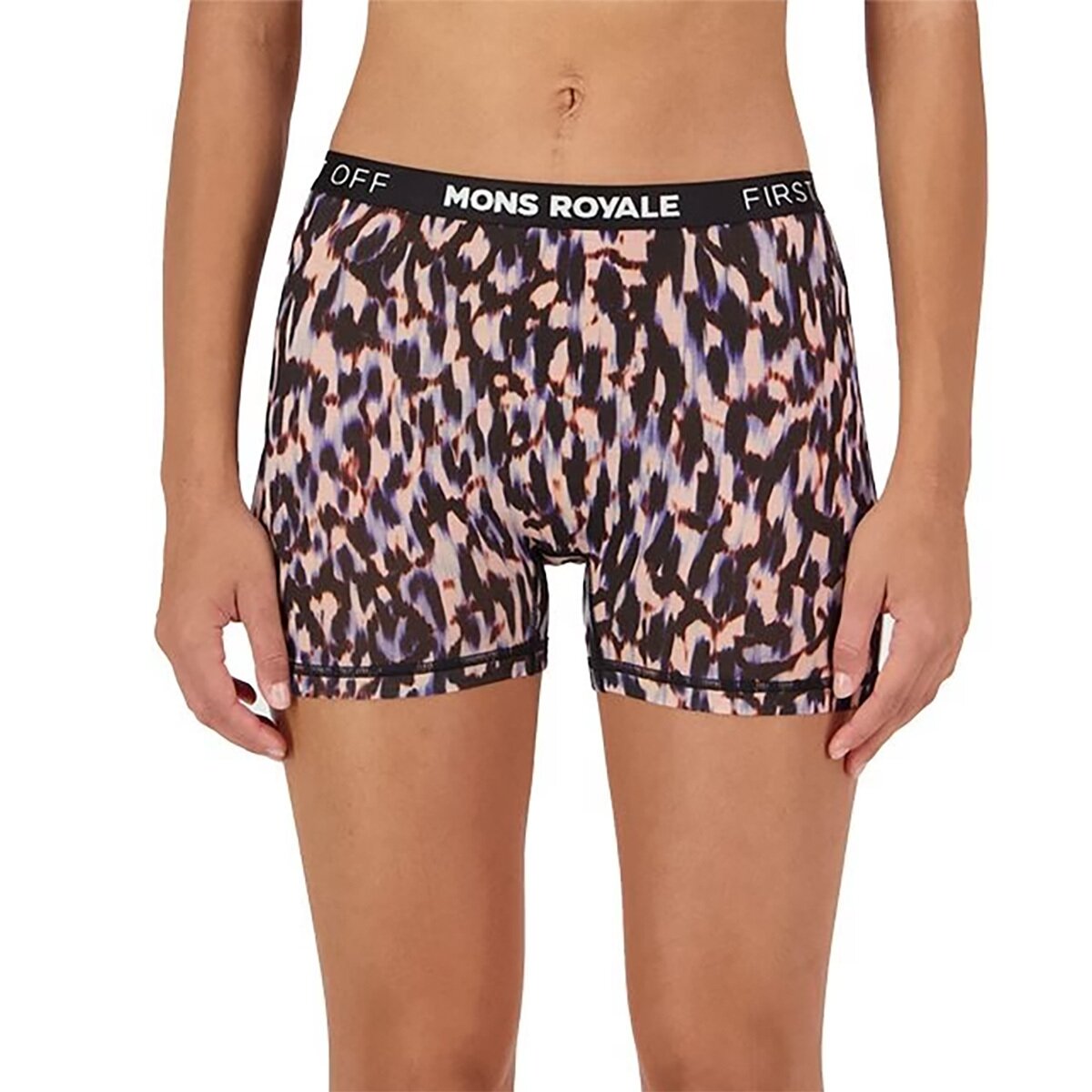 Image of Mons Royale Hannah Hot Pant Underwear - Women's Rock Leopard, M