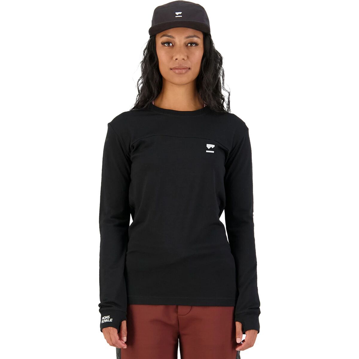 Mons Royale Yotei Boyfriend Tech Long-Sleeve Top - Women's Black3, XS