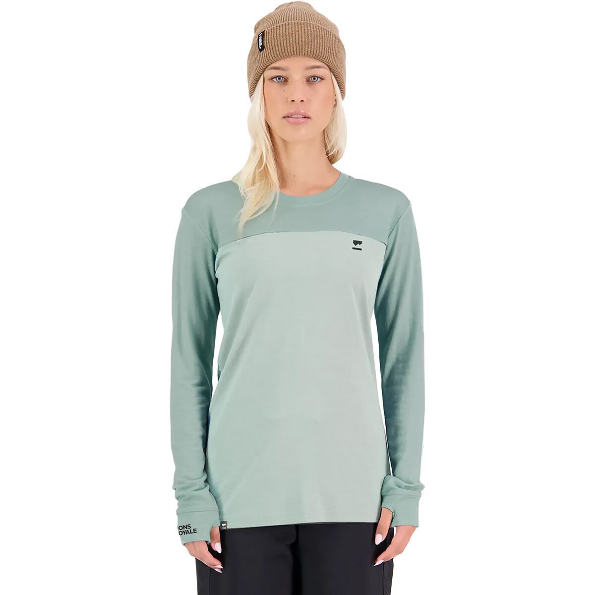 Mons Royale Yotei Long Sleeve Top - Women's Glacier/Dew, XS
