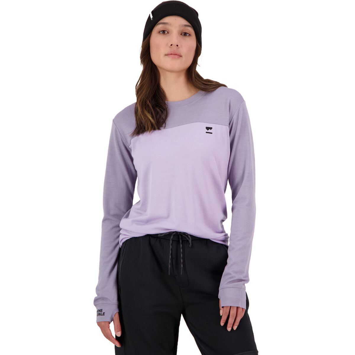 Mons Royale Yotei Boyfriend Tech Long-Sleeve Top - Women's Thistle Cloud, M