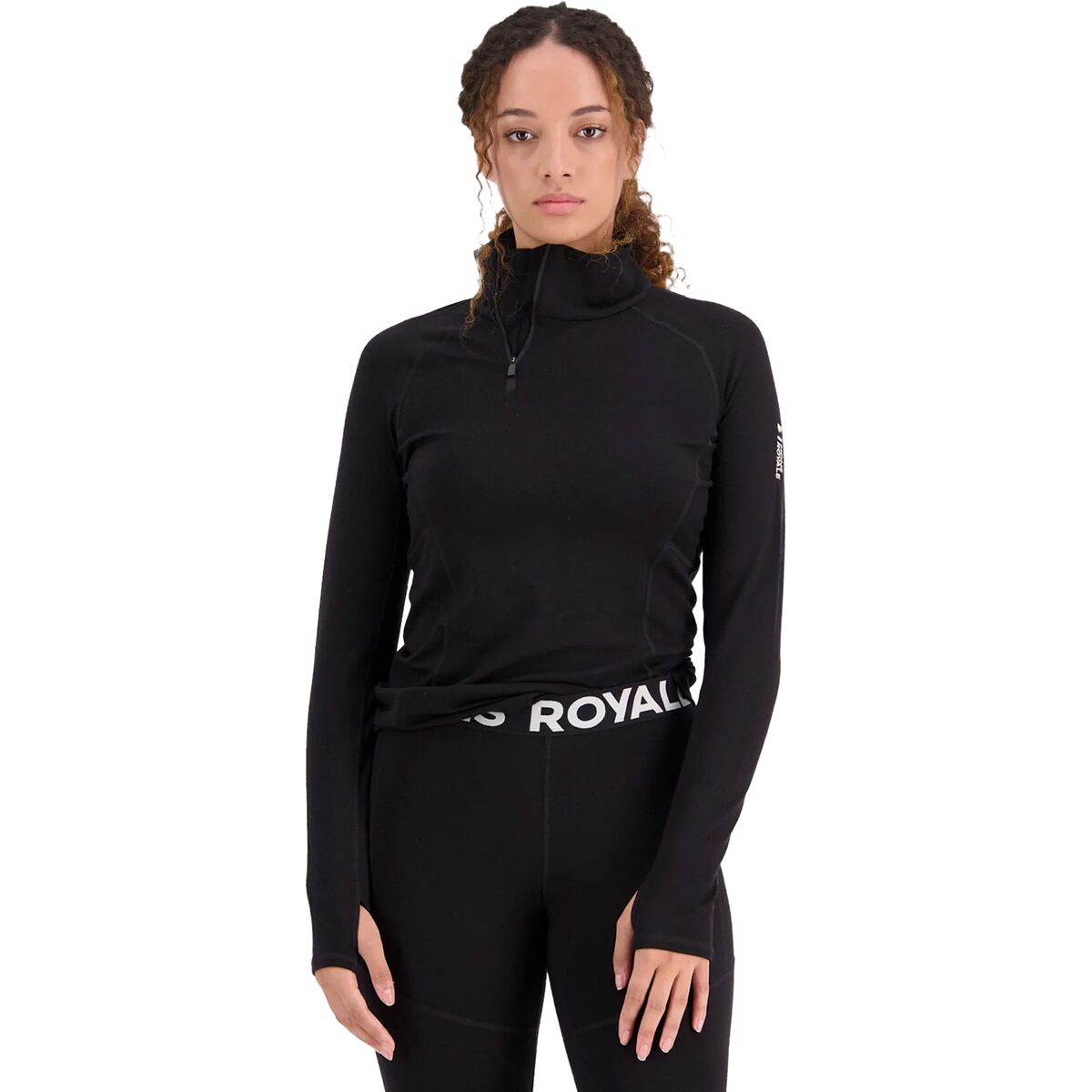 Mons Royale Mons Royale Olympus 3.0 1/2-Zip Top - Women's Glacier/Dew/Black, XS