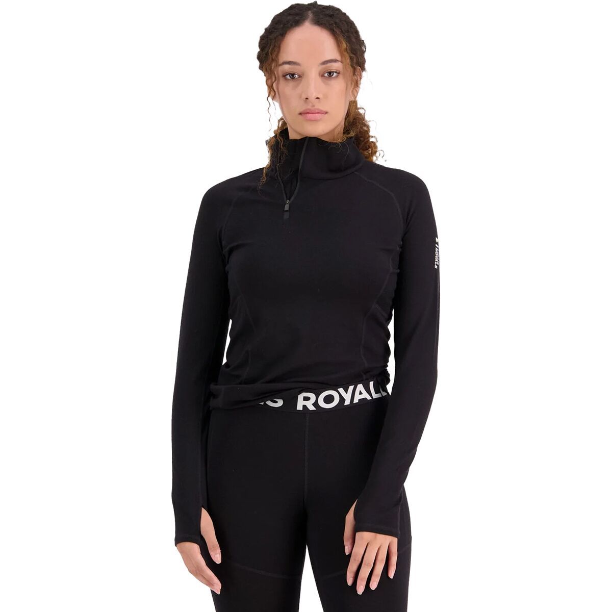 Mons Royale Olympus 3.0 1/2-Zip Top - Women's Black2, L