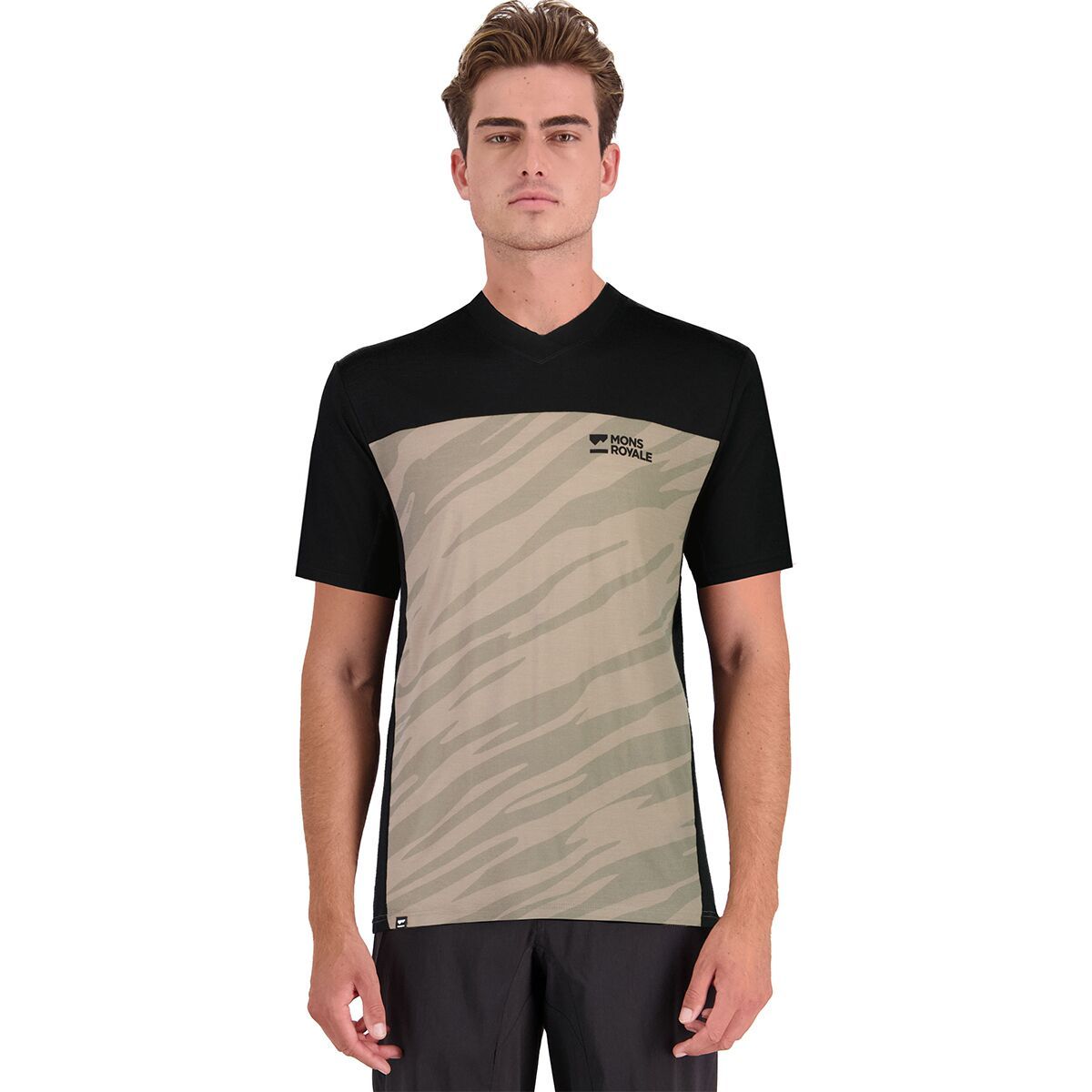 Mons Royale Redwood Enduro VT Jersey - Men's Black/Undercover Camo, M