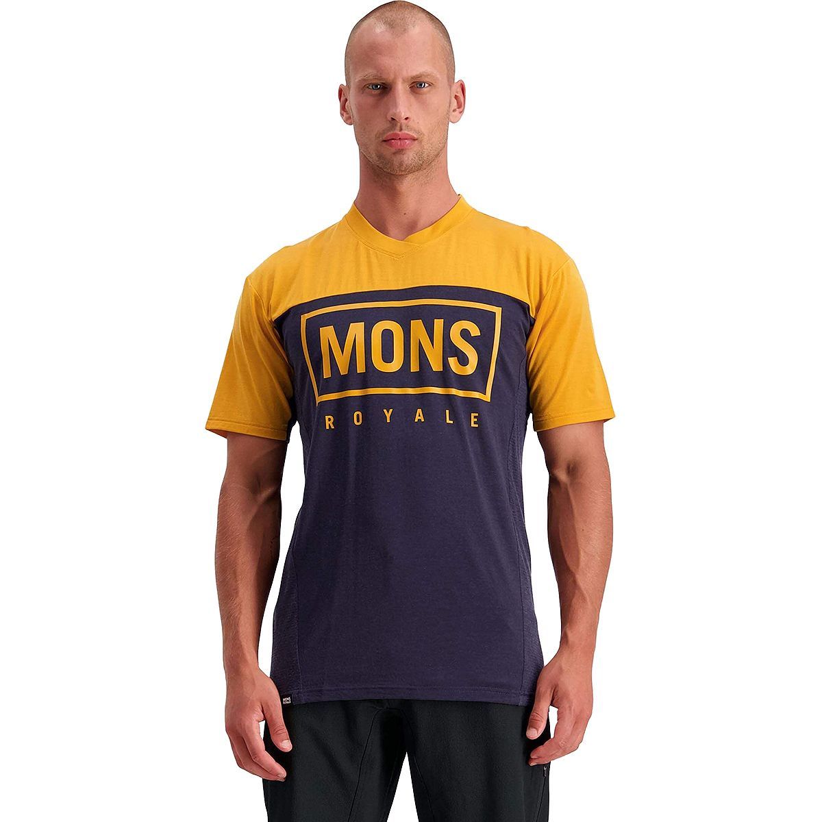 Mons Royale Redwood Enduro VT Jersey - Men's Gold/Nine Iron, L
