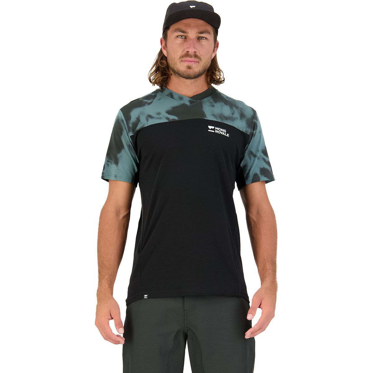 Mons Royale Redwood Enduro VT Jersey - Men's Sage Tie Dye/Black, XXL