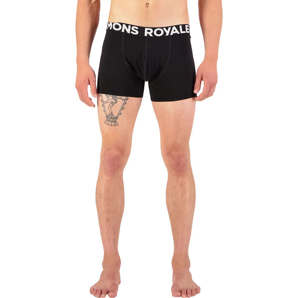 Mons Royale Hold 'Em Shorty Boxer - Men's Black II, XL