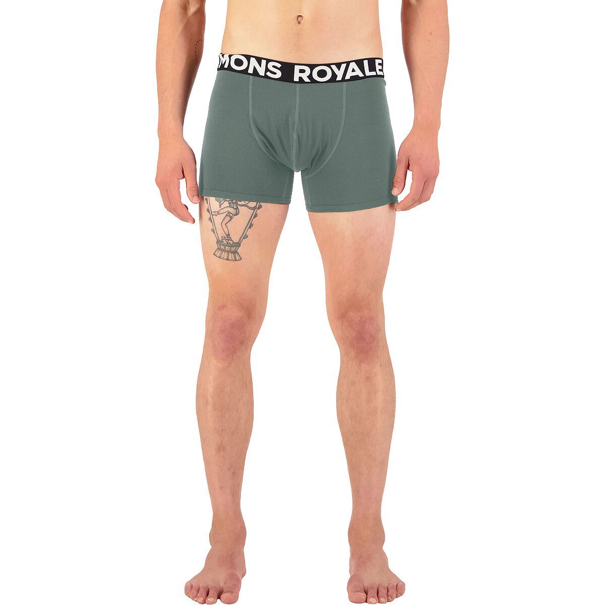 Mons Royale Hold 'Em Shorty Boxer - Men's Burnt Sage, S