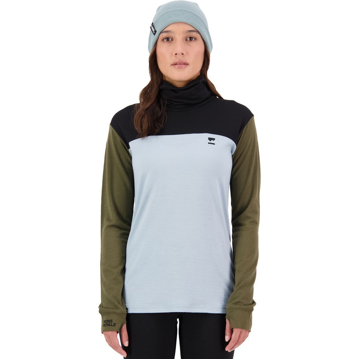 Mons Royale Yotei BF High Neck Top - Women's Riverbed, S