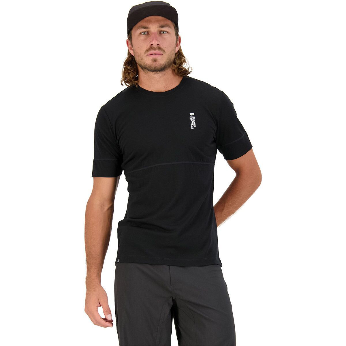 Mons Royale Cadence Short-Sleeve Jersey - Men's Black, S