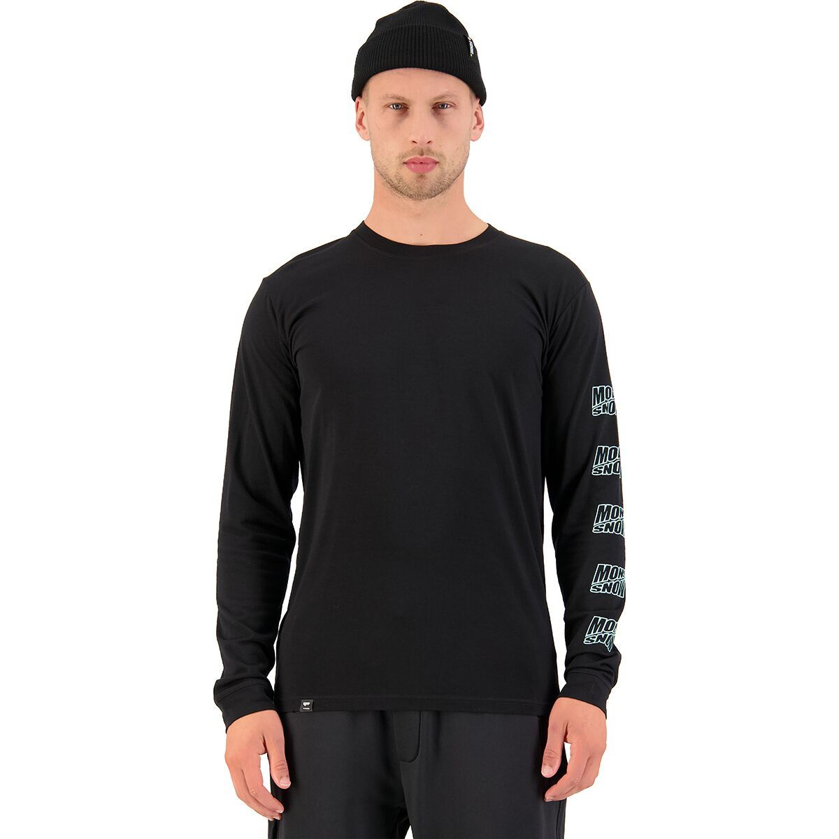 Mons Royale Icon Long-Sleeve Top - Men's Black/Graphic, L