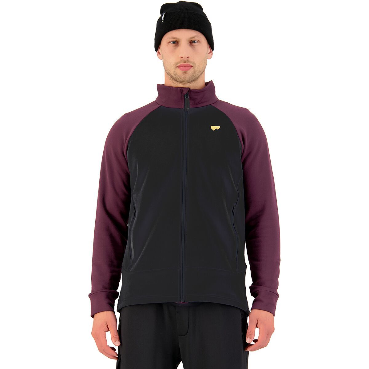 Mons Royale Nevis Wool Fleece Jacket - Men's Wine/Black, XXL
