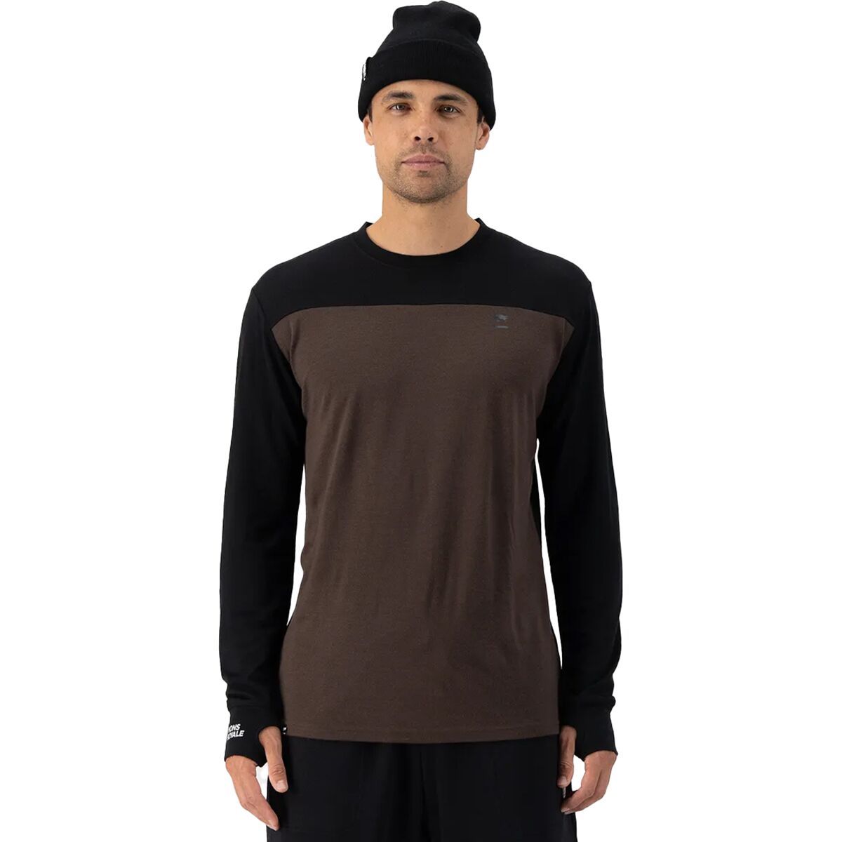 Image of Mons Royale Yotei Tech Long-Sleeve Top - Men's Cedar/Black, S
