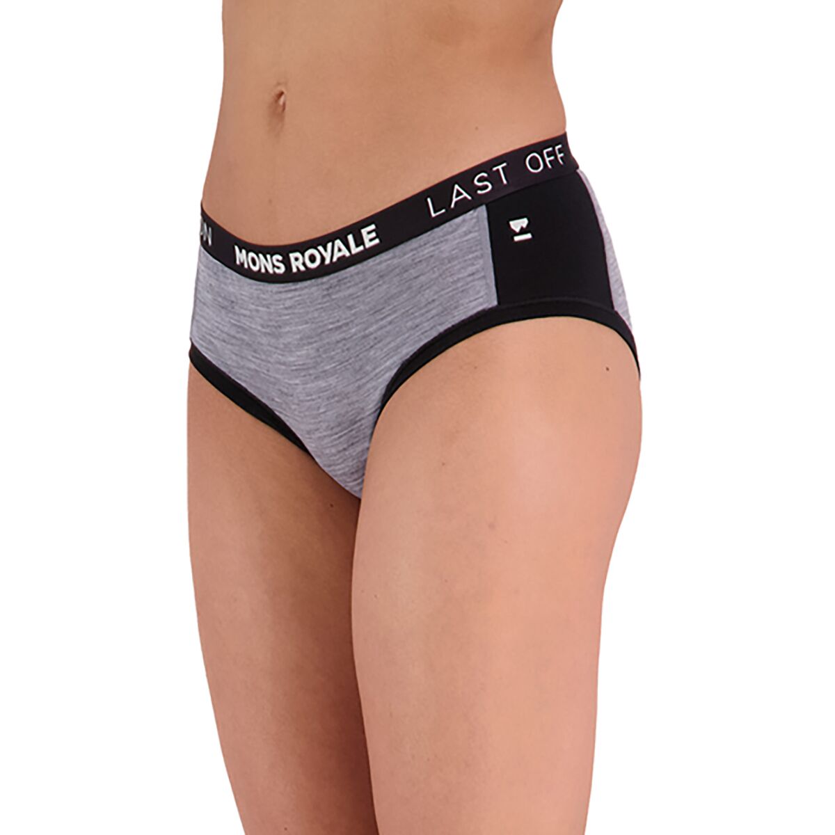 Image of Mons Royale Sylvia Boyleg Underwear - Women's Grey Heather/Black, XS