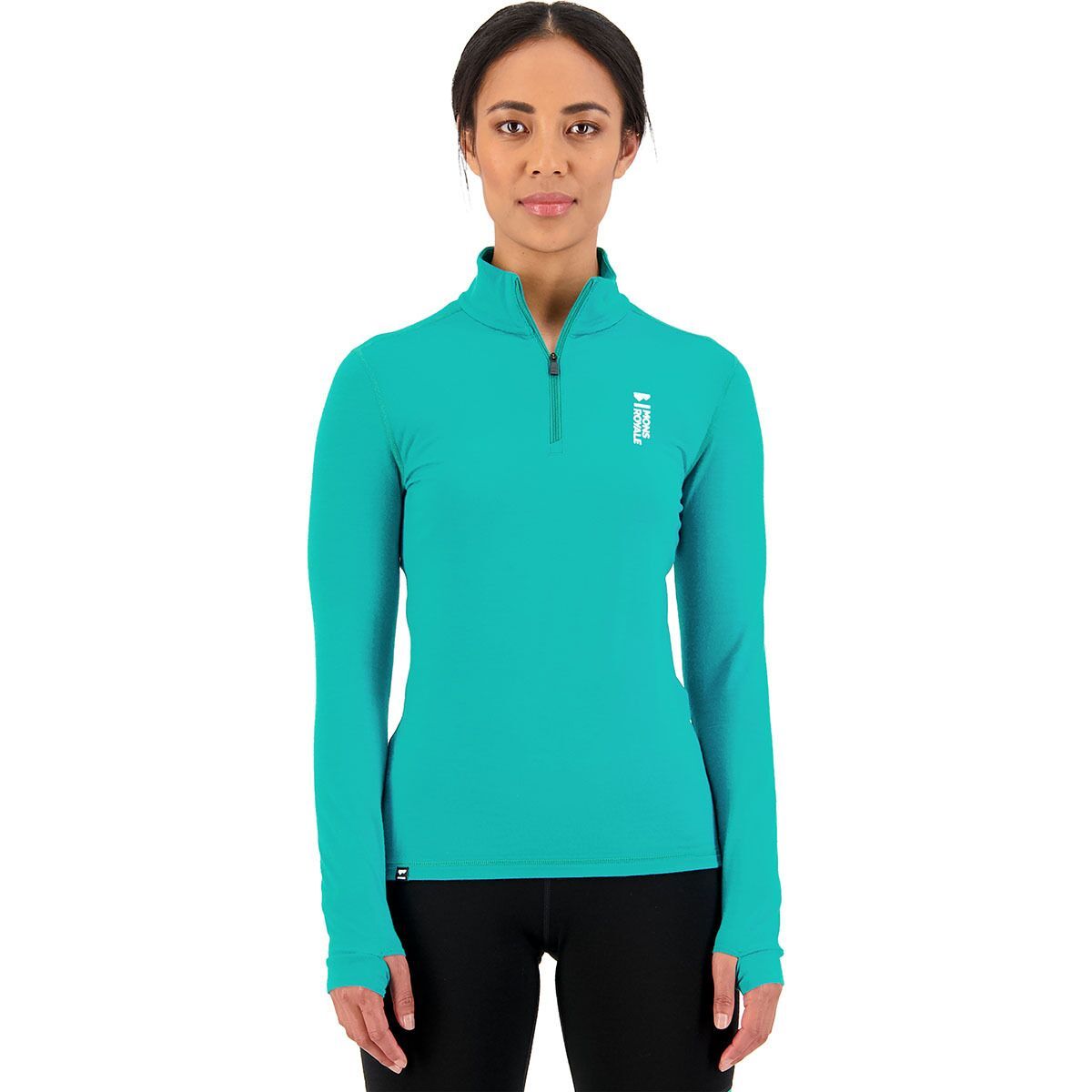 Mons Royale Cascade Merino Flex 200 1/4 Zip Top - Women's Marina, M
