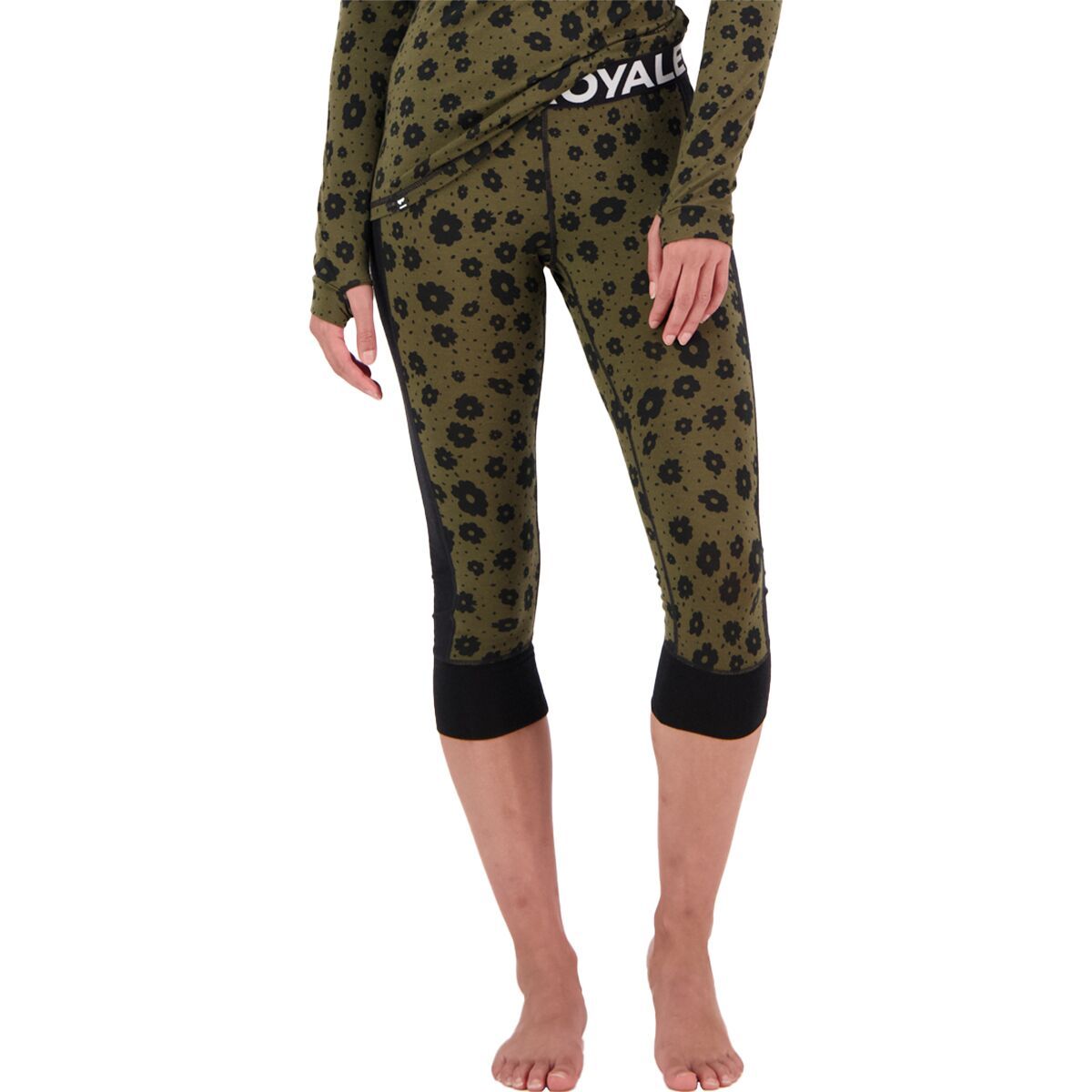 Mons Royale Cascade Merino Flex 200 3/4 Legging - Women's Aoraki Lily, XS