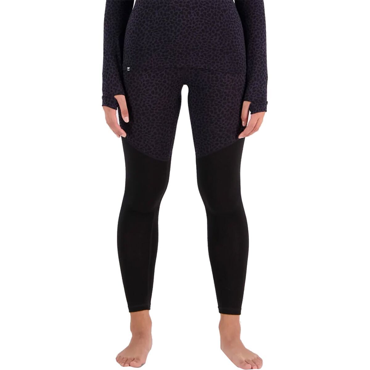Mons Royale Cascade Merino Flex 200 Legging - Women's Arctic Leopard, XL