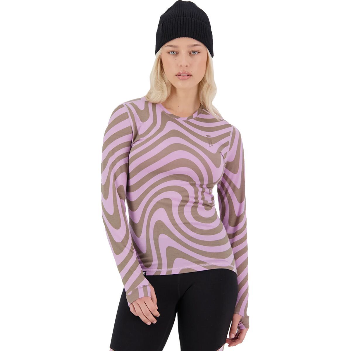 Mons Royale Cascade Merino Flex 200 Long-Sleeve Top - Women's Blazing Trails, XS