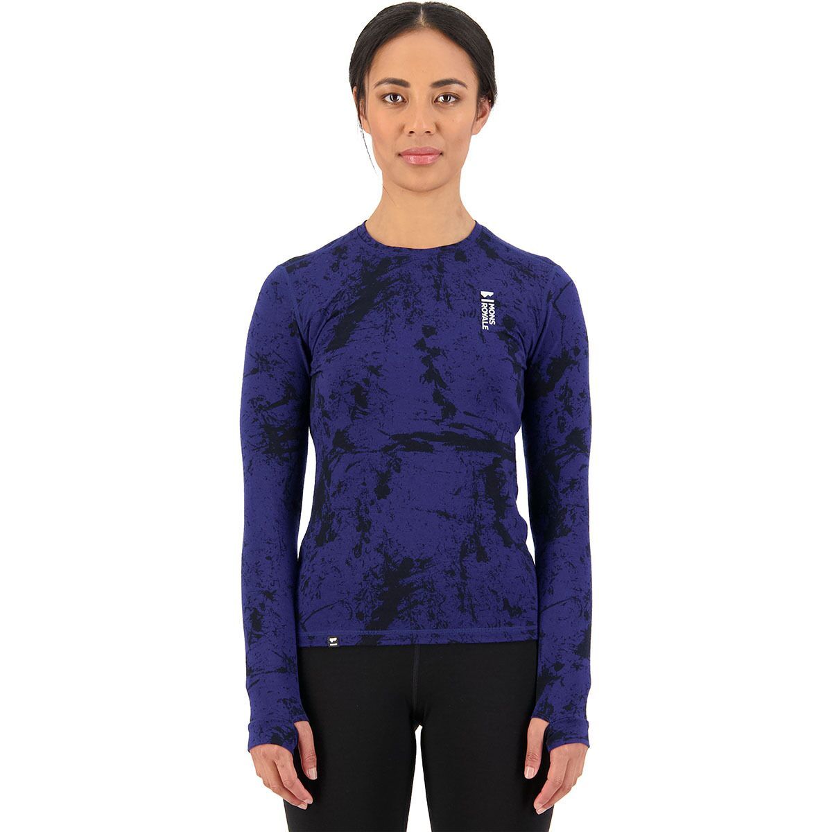 Mons Royale Cascade Merino Flex 200 Long-Sleeve Top - Women's Element Camo, L