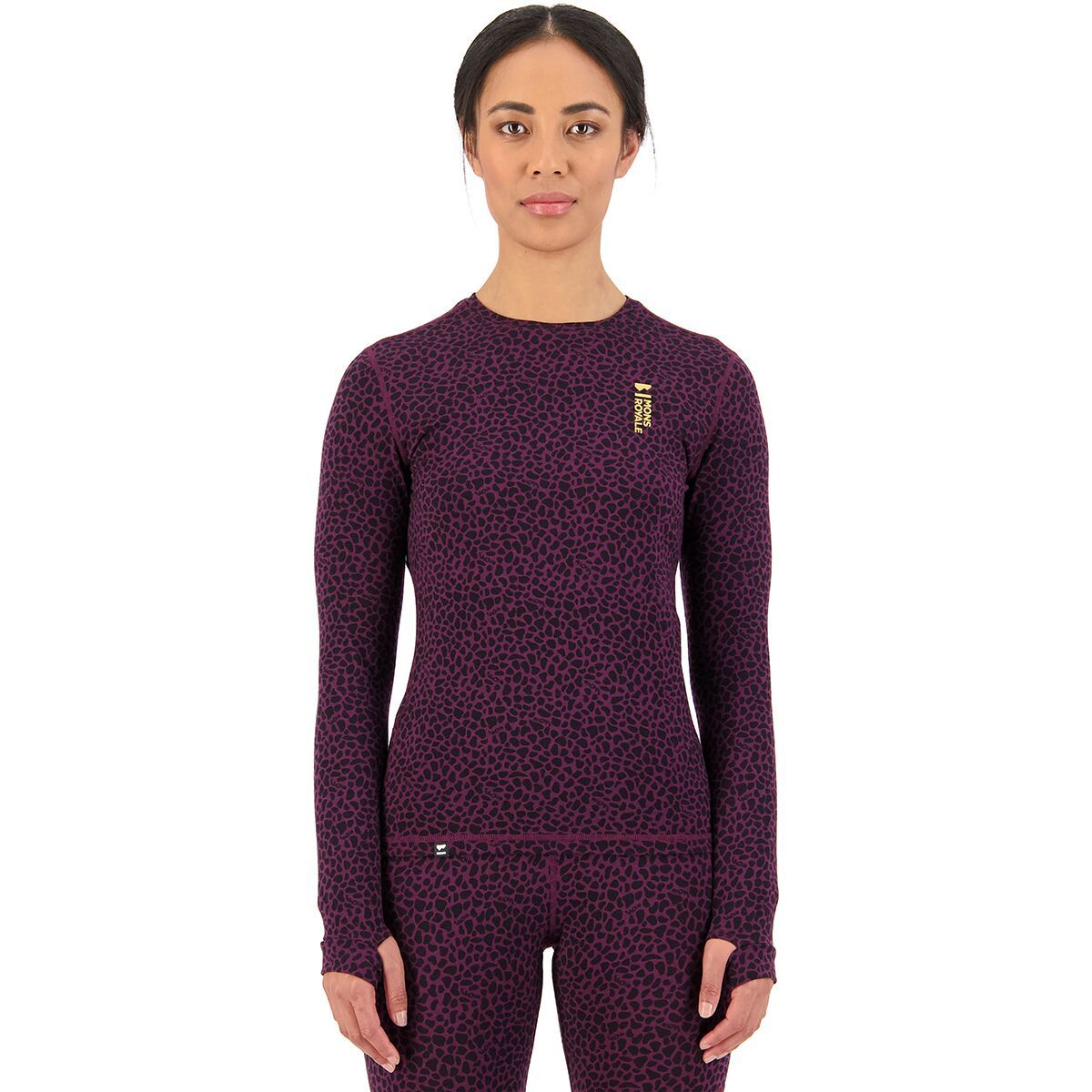Mons Royale Cascade Merino Flex 200 Long-Sleeve Top - Women's Winter Leopard, S
