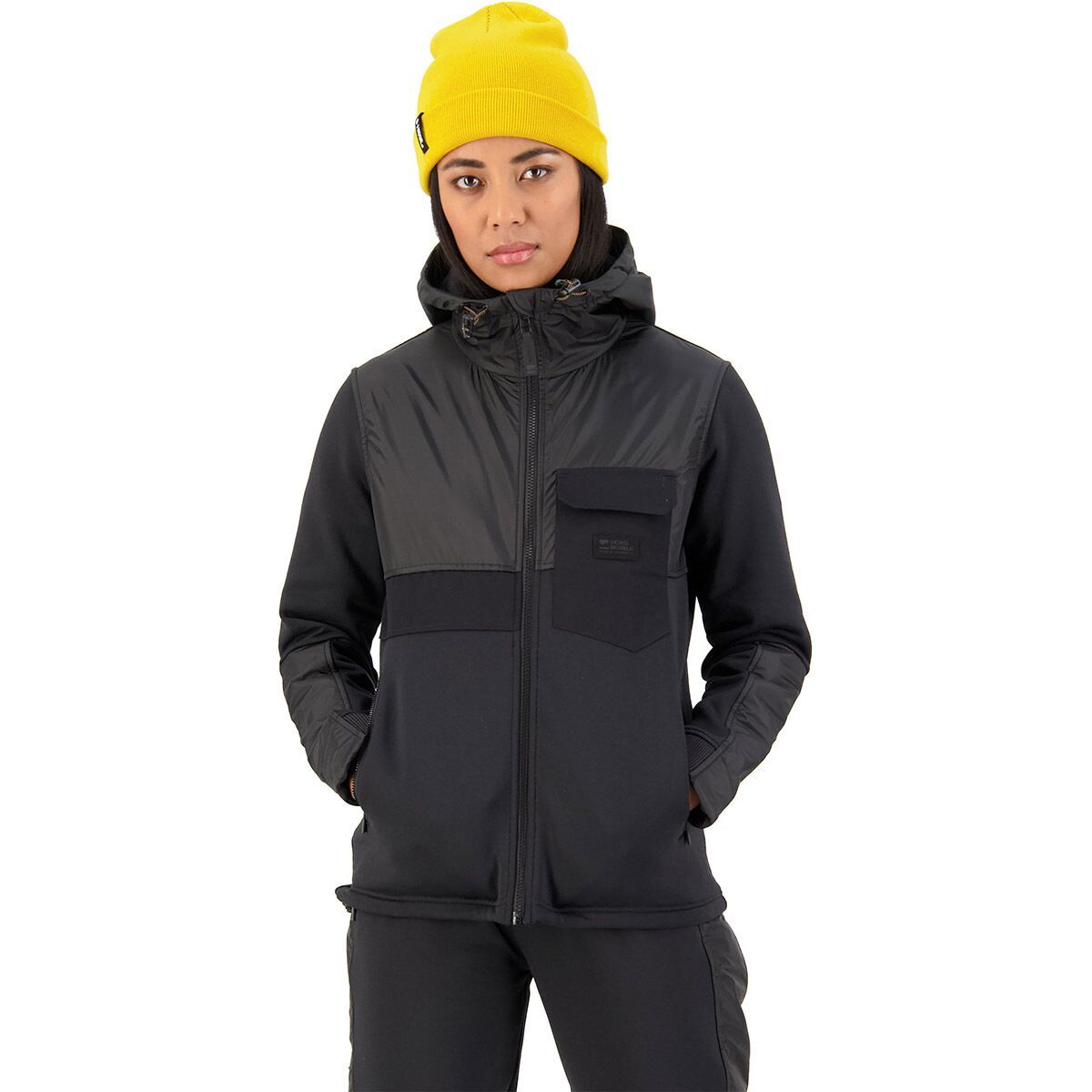 Mons Royale Decade Mid Fleece Hoodie - Women's Black, XL