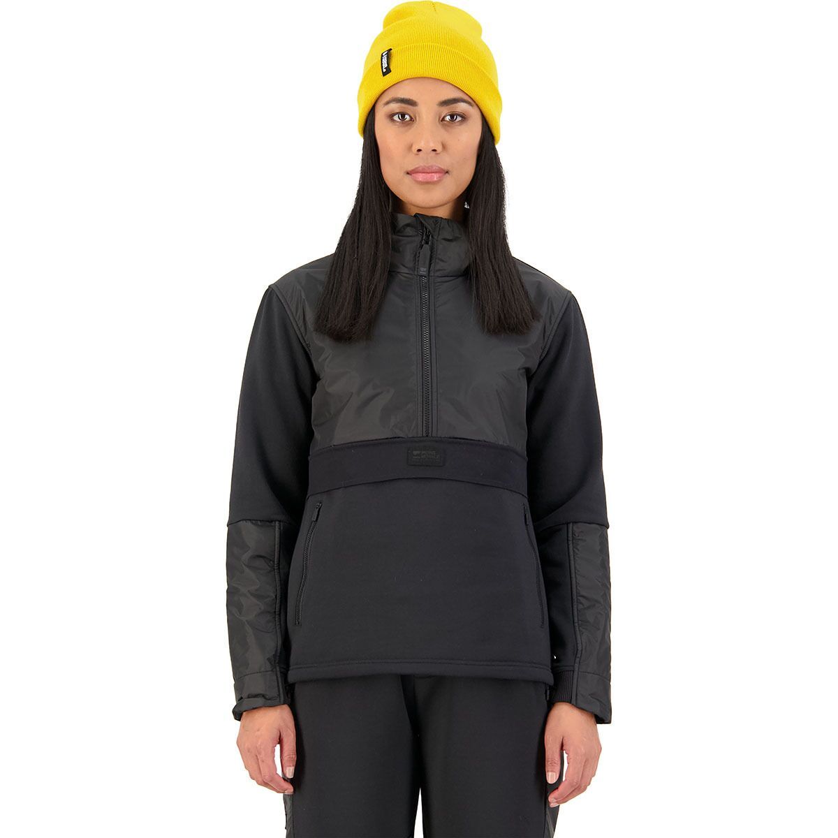 Mons Royale Decade Mid Fleece Pullover - Women's Black, S