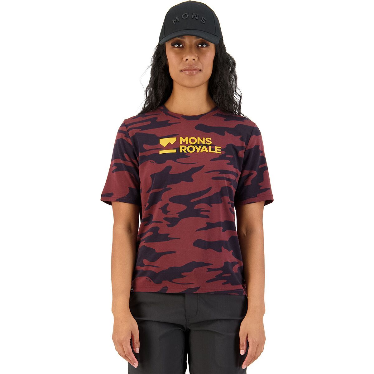 Mons Royale Icon Logo T-Shirt - Women's Chocolate Camo, XL