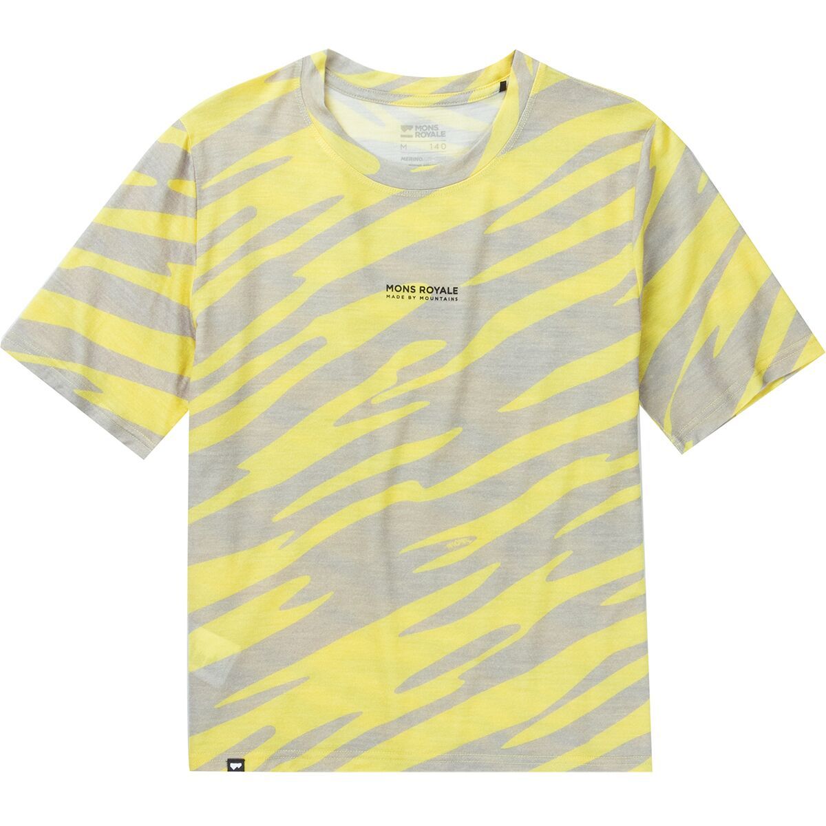 Mons Royale Icon Logo T-Shirt - Women's Limelight Camo, XS