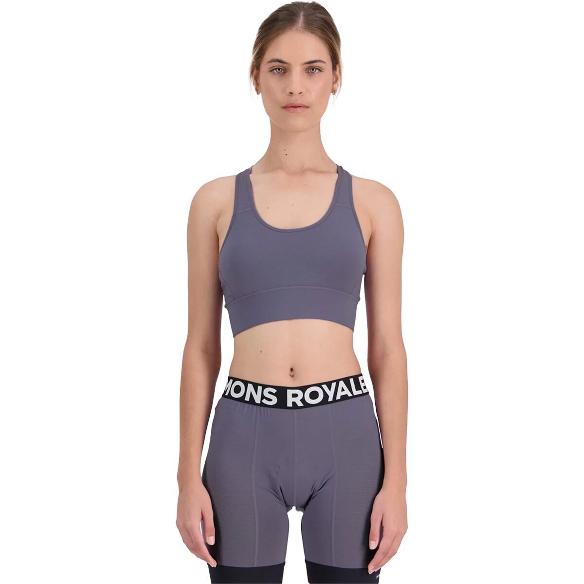 Mons Royale Stratos Merino Shift Sports Bra - Women's Shark, XS