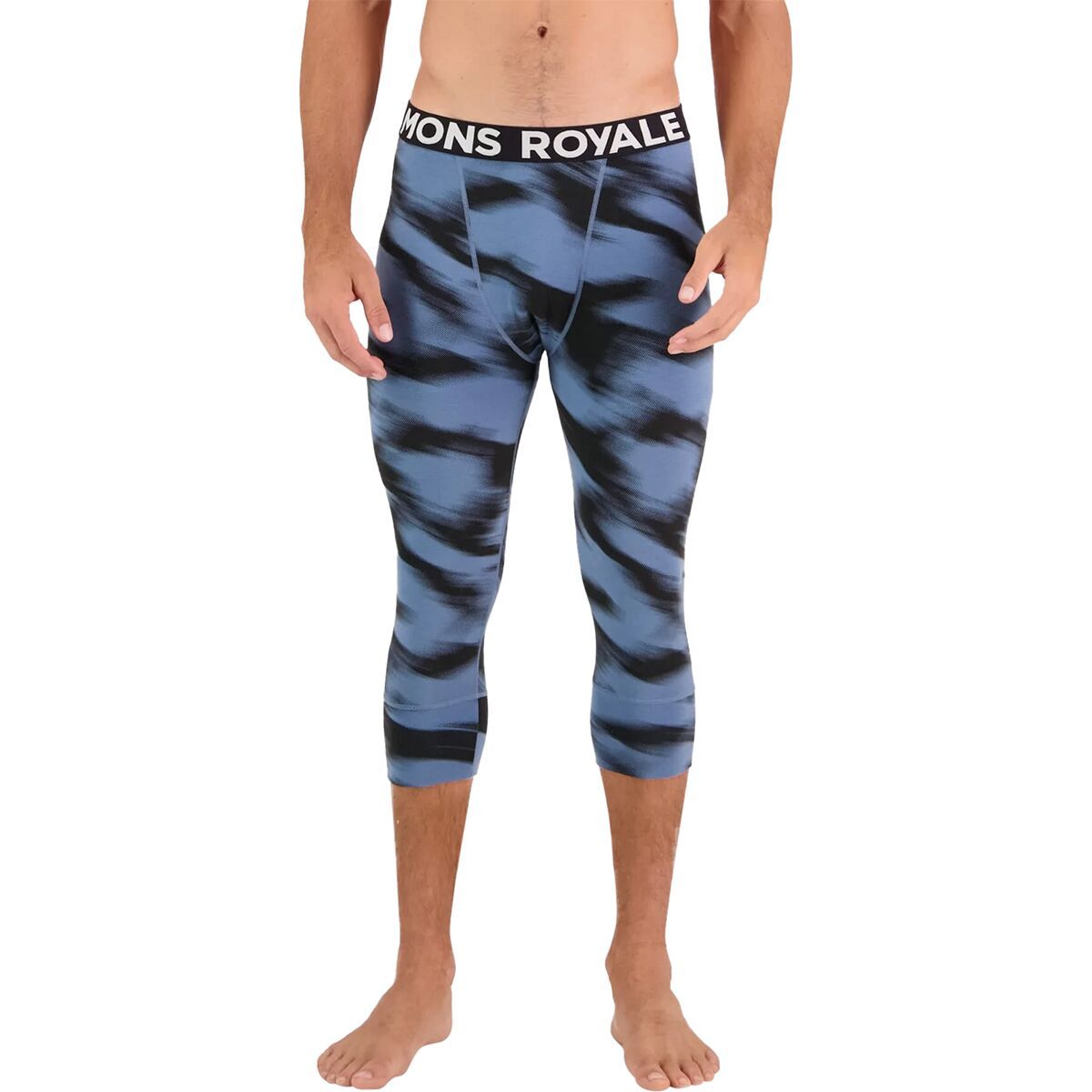 Mons Royale Cascade 3/4 Legging - Men's Blue Motion, XXL