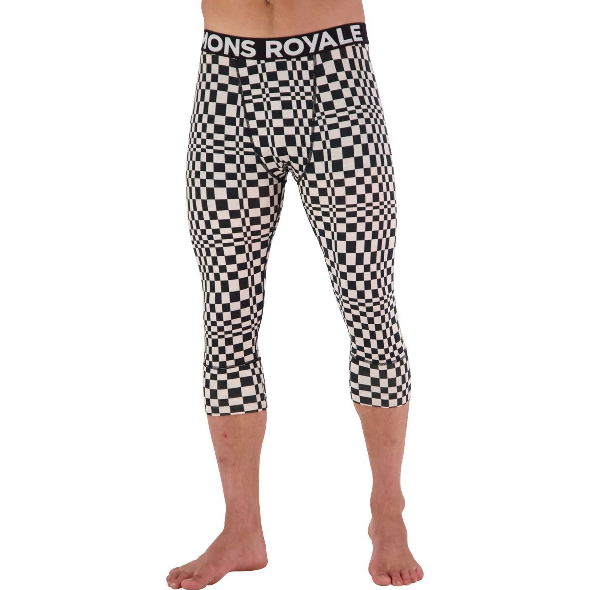 Mons Royale Cascade 3/4 Legging - Men's Checkers, XXL