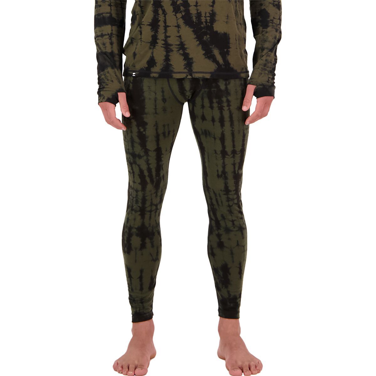 Mons Royale Cascade Legging - Men's Olive Tie Dye, XL