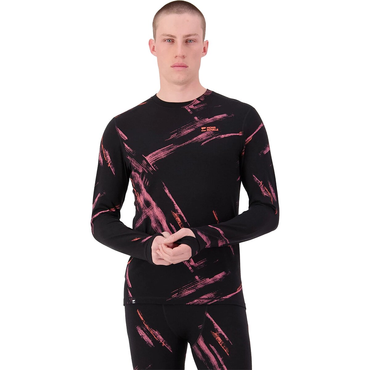Mons Royale Mons Royale Cascade Merino Flex Long-Sleeve Top - Men's Airbrush, L - $129.95 at Backcountry.com